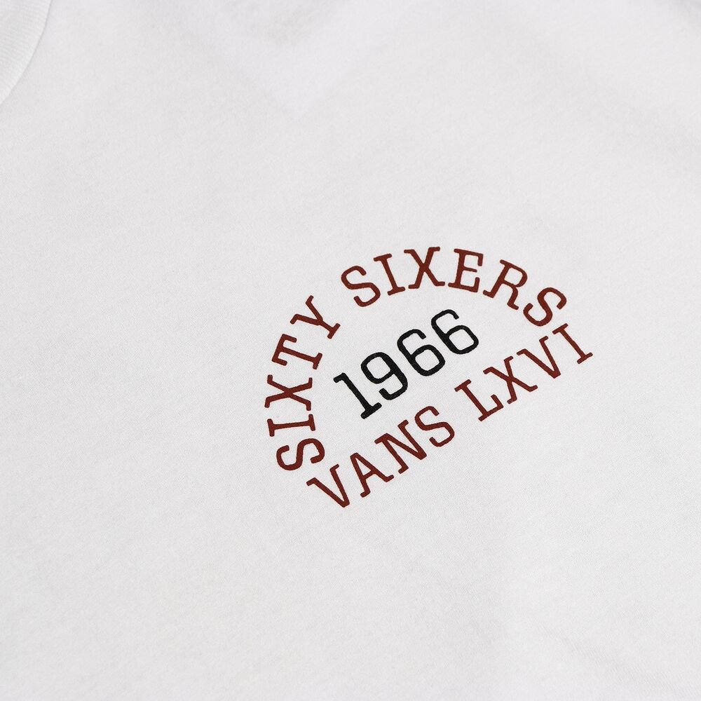 Vans T-Shirt Frat LXVI Skull White Size Medium Men's Short Sleeve Crew Neck NEW - Picture 3 of 5